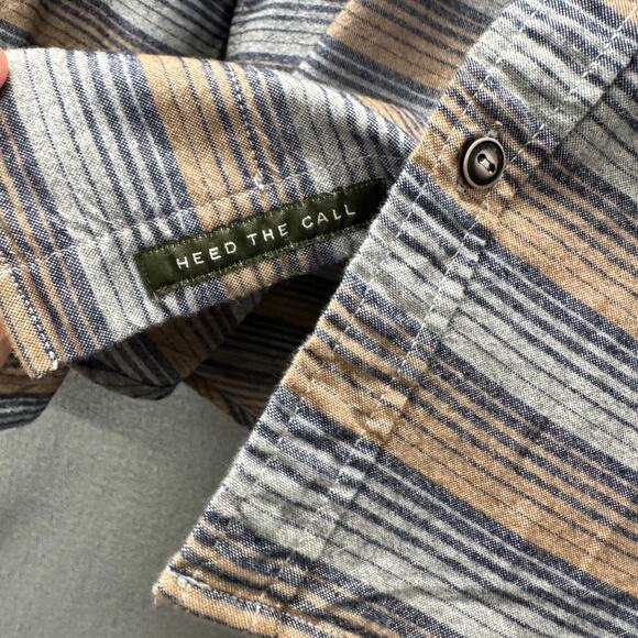 Howler Bros Shirt Mens Medium Coastal Cotton Button Up Long Sleeve Striped - Picture 5 of 9